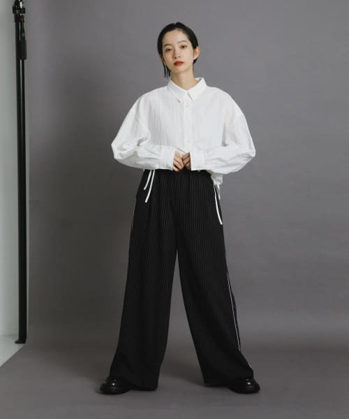 KBF（ケイビーエフ）の「ヘムドロストシャツ（シャツ/ブラウス・レディース・オフホワイト/ブルー系その他/ダークブラウン/レッド系その他・ONE）」の7枚目の写真