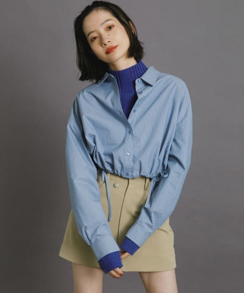 KBF（ケイビーエフ）の「ヘムドロストシャツ（シャツ/ブラウス・レディース・オフホワイト/ブルー系その他/ダークブラウン/レッド系その他・ONE）」の12枚目の写真