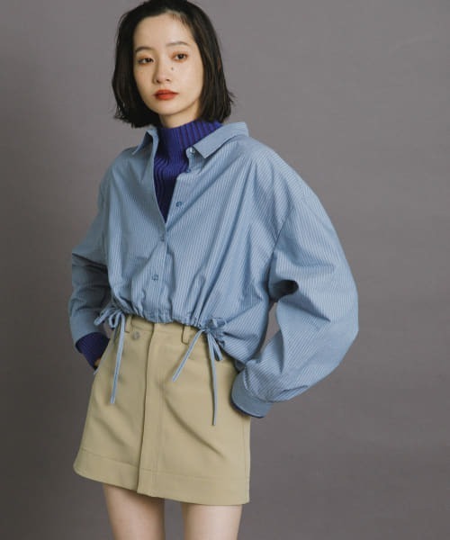 KBF（ケイビーエフ）の「ヘムドロストシャツ（シャツ/ブラウス・レディース・オフホワイト/ブルー系その他/ダークブラウン/レッド系その他・ONE）」の13枚目の写真