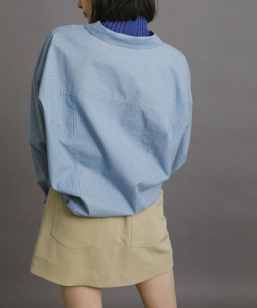 KBF（ケイビーエフ）の「ヘムドロストシャツ（シャツ/ブラウス・レディース・オフホワイト/ブルー系その他/ダークブラウン/レッド系その他・ONE）」の14枚目の写真