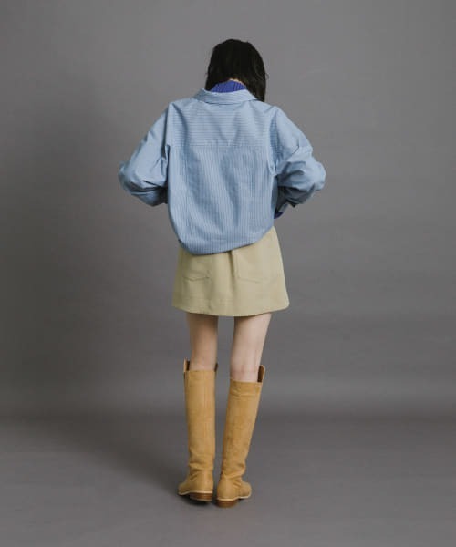 KBF（ケイビーエフ）の「ヘムドロストシャツ（シャツ/ブラウス・レディース・オフホワイト/ブルー系その他/ダークブラウン/レッド系その他・ONE）」の16枚目の写真