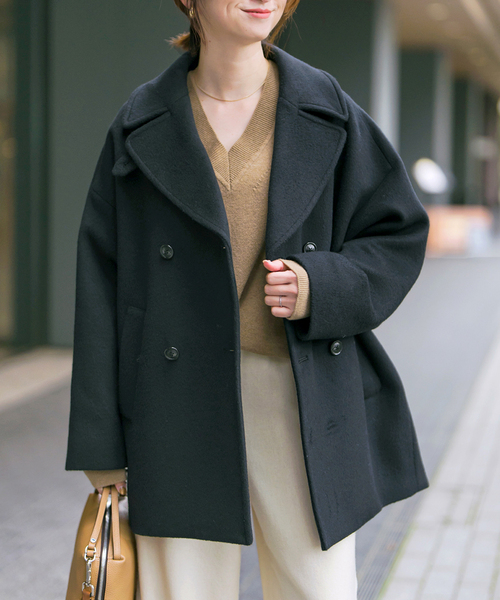 TICCA ブラック ピーコート　フリーサイズ Spick＆Span ピーコート pコート 「追加」TICCA / ティッカ レディース