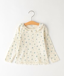 SHIPS | SHIPS KIDS:80～90cm / フラワー テキスタイル 長袖 TEE(Tシャツ/カットソー)