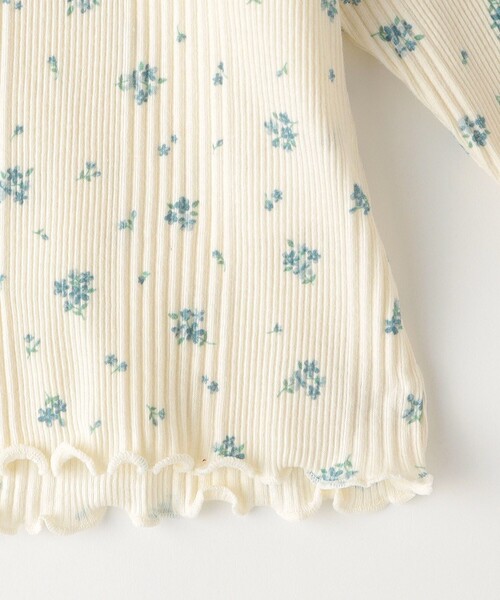 SHIPS（シップス）の「SHIPS KIDS:80～90cm / フラワー テキスタイル 長袖 TEE（Tシャツ/カットソー・キッズ・オフホワイト/ピンク・90/80）」の6枚目の写真