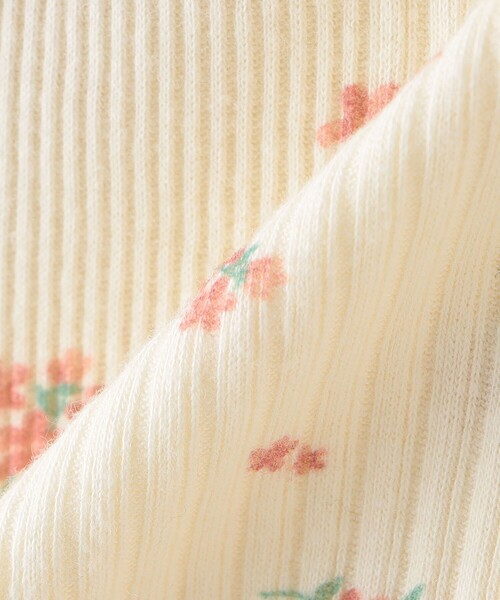SHIPS（シップス）の「SHIPS KIDS:80～90cm / フラワー テキスタイル 長袖 TEE（Tシャツ/カットソー・キッズ・オフホワイト/ピンク・90/80）」の8枚目の写真