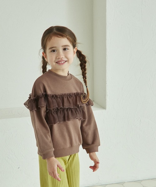 pairmanon（ペアマノン）の「裏毛 選べるデザイン アソート ガールズトレーナー（スウェット・キッズ・ホワイト系その他2/ブラック/ピンク系その他/ブラウン系その他/ベージュ系その他/パープル系その他/ホワイト系その他/ピンク系その他2/ブルー系その他/グリーン系その他/ベージュ/ライトグリーン・130/150/100/110/90/140/120）」の4枚目の写真