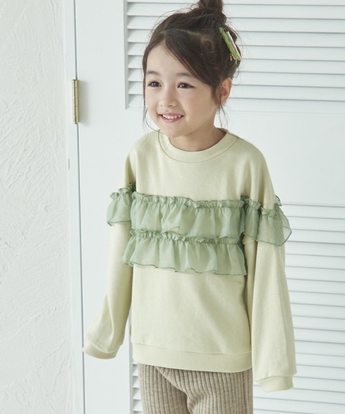 pairmanon（ペアマノン）の「裏毛 選べるデザイン アソート ガールズトレーナー（スウェット・キッズ・ホワイト系その他2/ブラック/ピンク系その他/ブラウン系その他/ベージュ系その他/パープル系その他/ホワイト系その他/ピンク系その他2/ブルー系その他/グリーン系その他/ベージュ/ライトグリーン・130/150/100/110/90/140/120）」の8枚目の写真