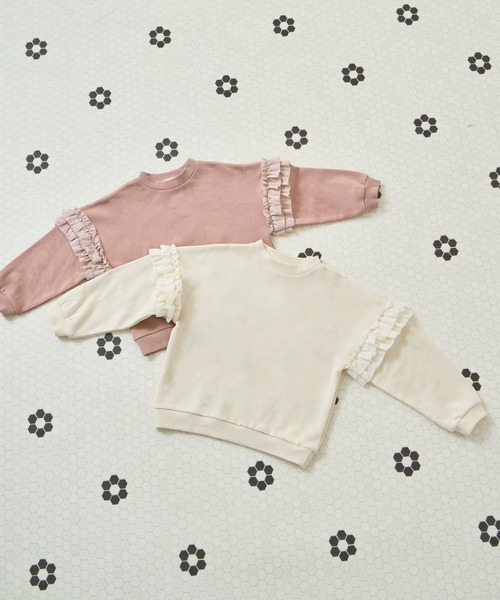 pairmanon（ペアマノン）の「裏毛 選べるデザイン アソート ガールズトレーナー（スウェット・キッズ・ホワイト系その他2/ブラック/ピンク系その他/ブラウン系その他/ベージュ系その他/パープル系その他/ホワイト系その他/ピンク系その他2/ブルー系その他/グリーン系その他/ベージュ/ライトグリーン・130/150/100/110/90/140/120）」の3枚目の写真