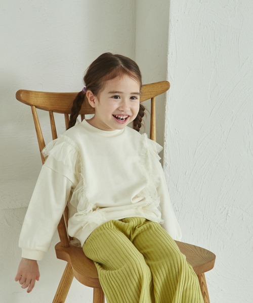 pairmanon（ペアマノン）の「裏毛 選べるデザイン アソート ガールズトレーナー（スウェット・キッズ・ホワイト系その他2/ブラック/ピンク系その他/ブラウン系その他/ベージュ系その他/パープル系その他/ホワイト系その他/ピンク系その他2/ブルー系その他/グリーン系その他/ベージュ/ライトグリーン・130/150/100/110/90/140/120）」の15枚目の写真