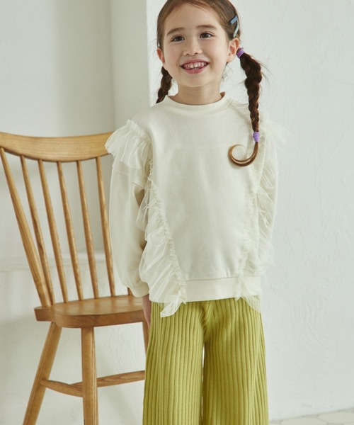 pairmanon（ペアマノン）の「裏毛 選べるデザイン アソート ガールズトレーナー（スウェット・キッズ・ホワイト系その他2/ブラック/ピンク系その他/ブラウン系その他/ベージュ系その他/パープル系その他/ホワイト系その他/ピンク系その他2/ブルー系その他/グリーン系その他/ベージュ/ライトグリーン・130/150/100/110/90/140/120）」の16枚目の写真