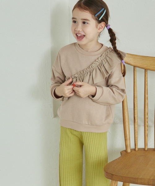 pairmanon（ペアマノン）の「裏毛 選べるデザイン アソート ガールズトレーナー（スウェット・キッズ・ホワイト系その他2/ブラック/ピンク系その他/ブラウン系その他/ベージュ系その他/パープル系その他/ホワイト系その他/ピンク系その他2/ブルー系その他/グリーン系その他/ベージュ/ライトグリーン・130/150/100/110/90/140/120）」の18枚目の写真