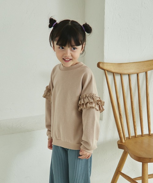 pairmanon（ペアマノン）の「裏毛 選べるデザイン アソート ガールズトレーナー（スウェット・キッズ・ホワイト系その他2/ブラック/ピンク系その他/ブラウン系その他/ベージュ系その他/パープル系その他/ホワイト系その他/ピンク系その他2/ブルー系その他/グリーン系その他/ベージュ/ライトグリーン・130/150/100/110/90/140/120）」の21枚目の写真