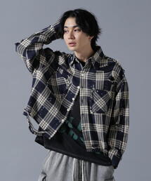 DANKE SCHON | DankeSchon/ダンケシェーン/DAMAGE FLANNEL CHECK SHIRTS(シャツ/ブラウス)