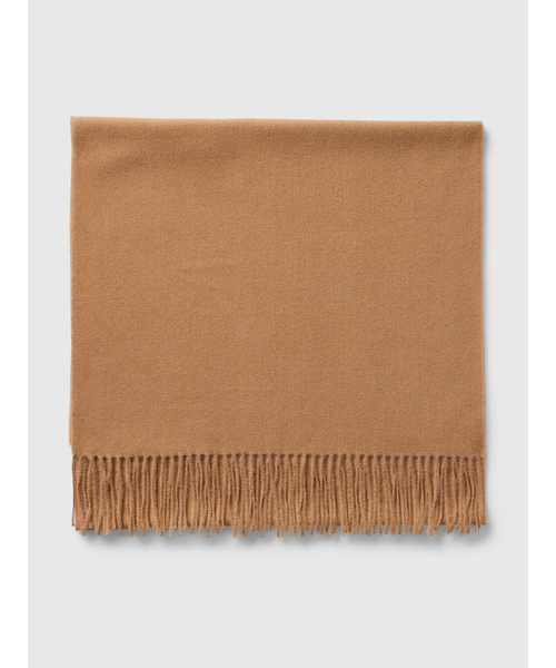 GAP（ギャップ）の「フリンジ スカーフ（ストール/ショール・レディース・ホワイト/キャメル・ONE SIZE）」の2枚目の写真