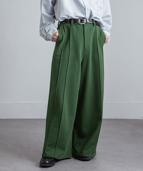 NILWAY（ニルウェイ）の「袴シルエット ピンタック スラックス スウェット（スウェットパンツ・メンズ・ライトグレー/ブラック/カーキ/グレー・SMALL/MEDIUM/LARGE）」の18枚目の写真