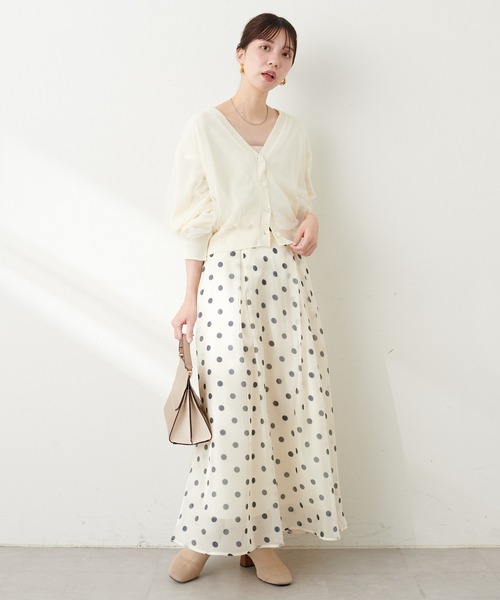 セール】ふんわりチュール重ねカーデ（カーディガン/ボレロ）｜natural