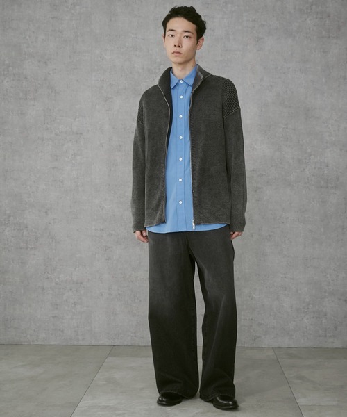 THE STANDARD（ザスタンダード）の「THE STANDARD/ドライバーズニット（カーディガン/ボレロ・メンズ・スミクロ・MEDIUM/LARGE）」の3枚目の写真