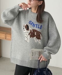 DOGジャガードBIGニットプルオーバー