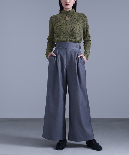 kOhAKU（コハク）の「『涙あきハイネックカットソー』（Tシャツ/カットソー・レディース・カーキ/ブラック・2/1）」の22枚目の写真