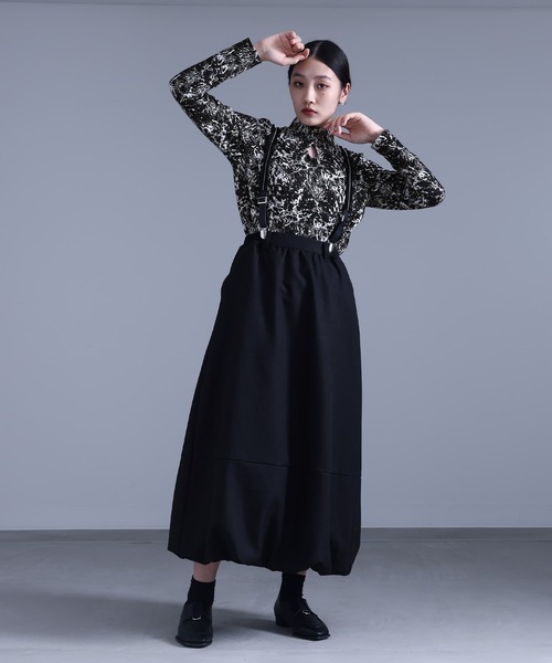 kOhAKU（コハク）の「『涙あきハイネックカットソー』（Tシャツ/カットソー・レディース・カーキ/ブラック・2/1）」の8枚目の写真