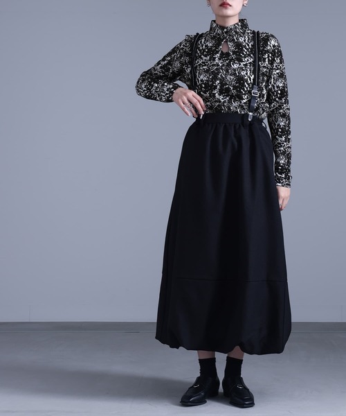 kOhAKU（コハク）の「『涙あきハイネックカットソー』（Tシャツ/カットソー・レディース・カーキ/ブラック・2/1）」の9枚目の写真