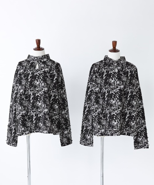 kOhAKU（コハク）の「『涙あきハイネックカットソー』（Tシャツ/カットソー・レディース・カーキ/ブラック・2/1）」の7枚目の写真