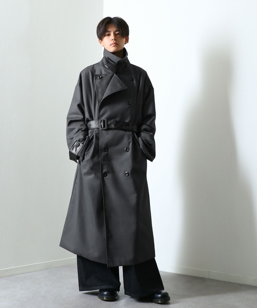 TOGA VIRILIS レザー切り替えトレンチコート TOGA VIRILIS レザー切り替えトレンチコート