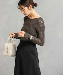 URBAN RESEARCH ROSSO WOMEN | シアーレースボートネックカットソー(Tシャツ/カットソー)