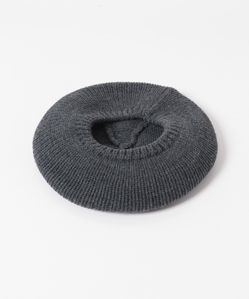 KBF（ケイビーエフ）の「ニットベレー帽（ハンチング/ベレー帽・レディース・ベージュ/チャコールグレー・ONE）」の10枚目の写真