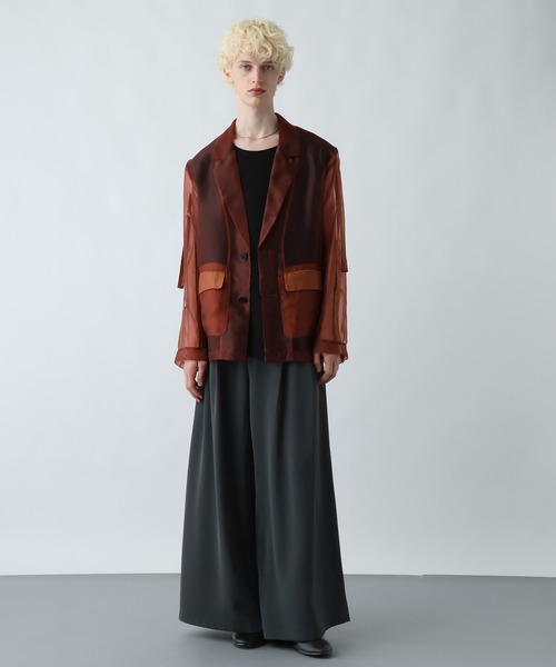 HARE（ハレ）の「【SET UP対応】DABOルーズワイドパンツ(HARE)（スラックス・メンズ・シルバー/ブラック/レッド/ブルー/グレー・LARGE/MEDIUM/SMALL）」の19枚目の写真