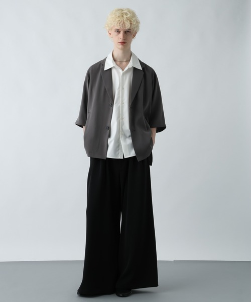 HARE（ハレ）の「【SET UP対応】DABOルーズワイドパンツ(HARE)（スラックス・メンズ・シルバー/ブラック/レッド/ブルー/グレー・LARGE/MEDIUM/SMALL）」の15枚目の写真