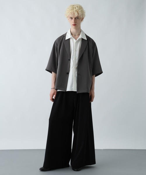 HARE（ハレ）の「【SET UP対応】DABOルーズワイドパンツ(HARE)（スラックス・メンズ・シルバー/ブラック/レッド/ブルー/グレー・LARGE/MEDIUM/SMALL）」の16枚目の写真