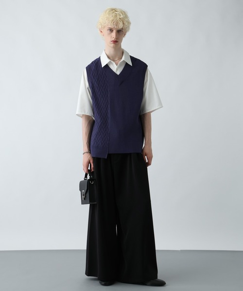 HARE（ハレ）の「【SET UP対応】DABOルーズワイドパンツ(HARE)（スラックス・メンズ・シルバー/ブラック/レッド/ブルー/グレー・LARGE/MEDIUM/SMALL）」の17枚目の写真