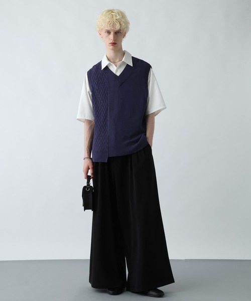 HARE（ハレ）の「【SET UP対応】DABOルーズワイドパンツ(HARE)（スラックス・メンズ・シルバー/ブラック/レッド/ブルー/グレー・LARGE/MEDIUM/SMALL）」の18枚目の写真