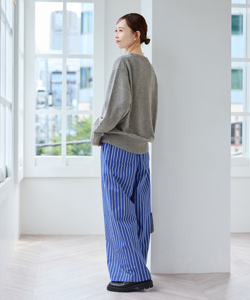 JOURNAL STANDARD（ジャーナルスタンダード）の「インターシャロゴニット（ニット/セーター・レディース・ブルー系その他/ブラック/アイボリー/チャコールグレー・FREE）」の20枚目の写真