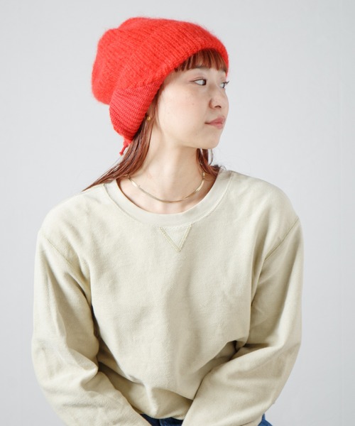 RACAL（ラカル）の「Dog-Year Mohair Wool Knit Watch / イヤーカフ付きモヘアウールニットワッチ（ニットキャップ/ビーニー・レディース・ブラック/オフホワイト/レッド/ライトパープル・FREE）」の19枚目の写真