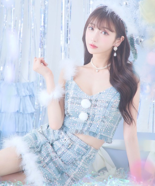 セットアップツイードサンタコスプレ【サンタコス 5点セット