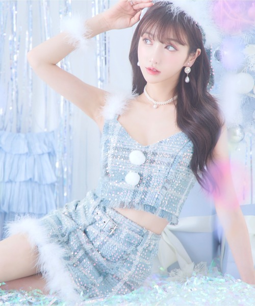 セットアップツイードサンタコスプレ【サンタコス 5点セット