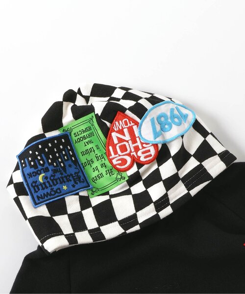 BREEZE（ブリーズ）の「【BREEZE NEW JACK】フードワッペンパーカー（パーカー・キッズ・マスタード/ブラック・160/150/140/130/120/110/100/90）」の3枚目の写真