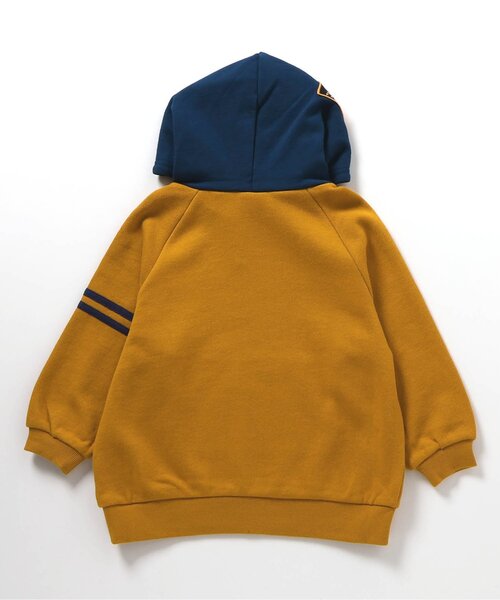 BREEZE（ブリーズ）の「【BREEZE NEW JACK】フードワッペンパーカー（パーカー・キッズ・マスタード/ブラック・160/150/140/130/120/110/100/90）」の8枚目の写真