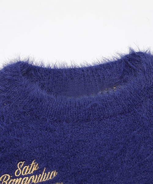 オーバーサイズジャガード編み配色ゲームシャツニットプルオーバー（ニット/セーター）｜Ressaca（レサーカ）