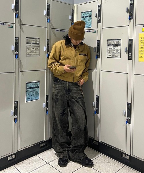 SWAGVIBE(スワッグバイブ)の「【SWAGVIBE】Pinched Dye 3D Baggy Fit Denim Pants(デニムパンツ・メンズ・ブラック/ライトインディゴブルー・S/M/L)」の18枚目の写真