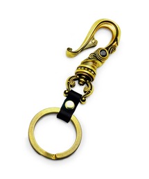 Dr MONROE（ドクターモンロー）の「真鍮 牛革 アンティークキーホルダー（キーホルダー）」