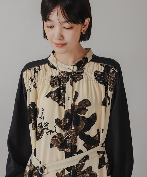 【美品】Bou Jeloudブージュルード　プリーツアソートワンピース　ロングL セール】プリーツアソートワンピース（ワンピース）｜Bou Jeloud