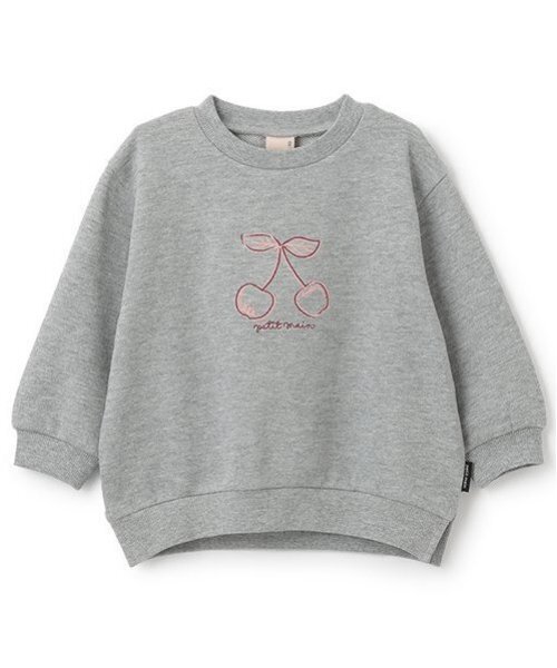 petit main(プティマイン)の「【プティプラ】girlsトレーナー(キッズサイズ)(スウェット・キッズ・クリーム/トップグレー/アイボリー/ライトピンク/マルチ/レッド/ピンク/ブラウン/ネイビー/ダークブルー・80cm/90cm/100cm/110cm/120cm/130cm)」の3枚目の写真