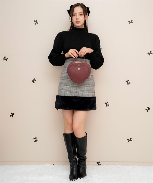 WILLSELECTION（ウィルセレクション）の「裾ファーハイウエストミニスカート（スカート・レディース・ブラック/グレー系その他/ブラック系その他/ピンク・FREE）」の17枚目の写真