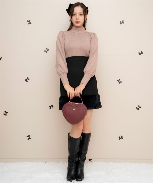 WILLSELECTION（ウィルセレクション）の「裾ファーハイウエストミニスカート（スカート・レディース・ブラック/グレー系その他/ブラック系その他/ピンク・FREE）」の10枚目の写真