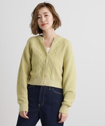 grove | スリットネッククロップドカーディガン(カーディガン/ボレロ)