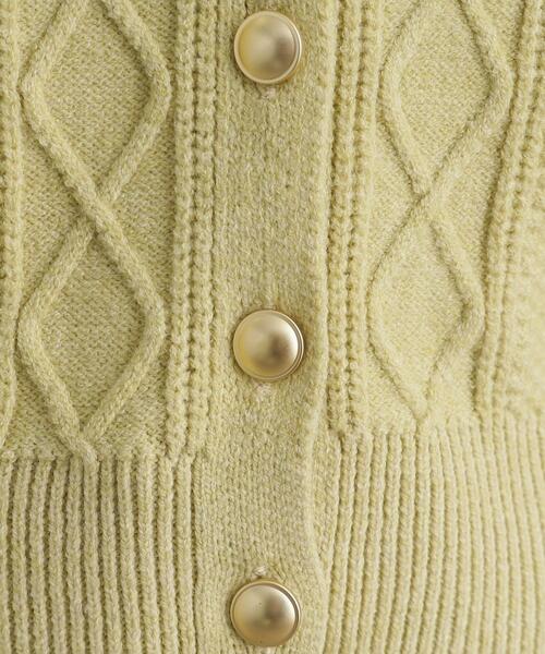 grove（グローブ）の「スリットネッククロップドカーディガン（カーディガン/ボレロ・レディース・ネイビー/イエロー/グレー/オフホワイト・03/02/01/04/05）」の16枚目の写真