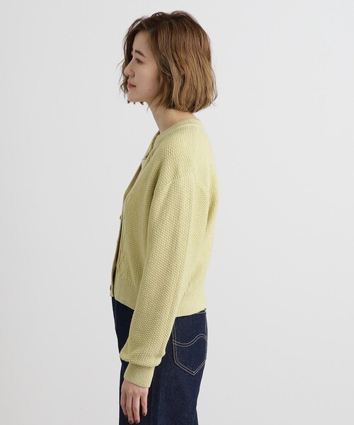 grove（グローブ）の「スリットネッククロップドカーディガン（カーディガン/ボレロ・レディース・ネイビー/イエロー/グレー/オフホワイト・03/02/01/04/05）」の22枚目の写真